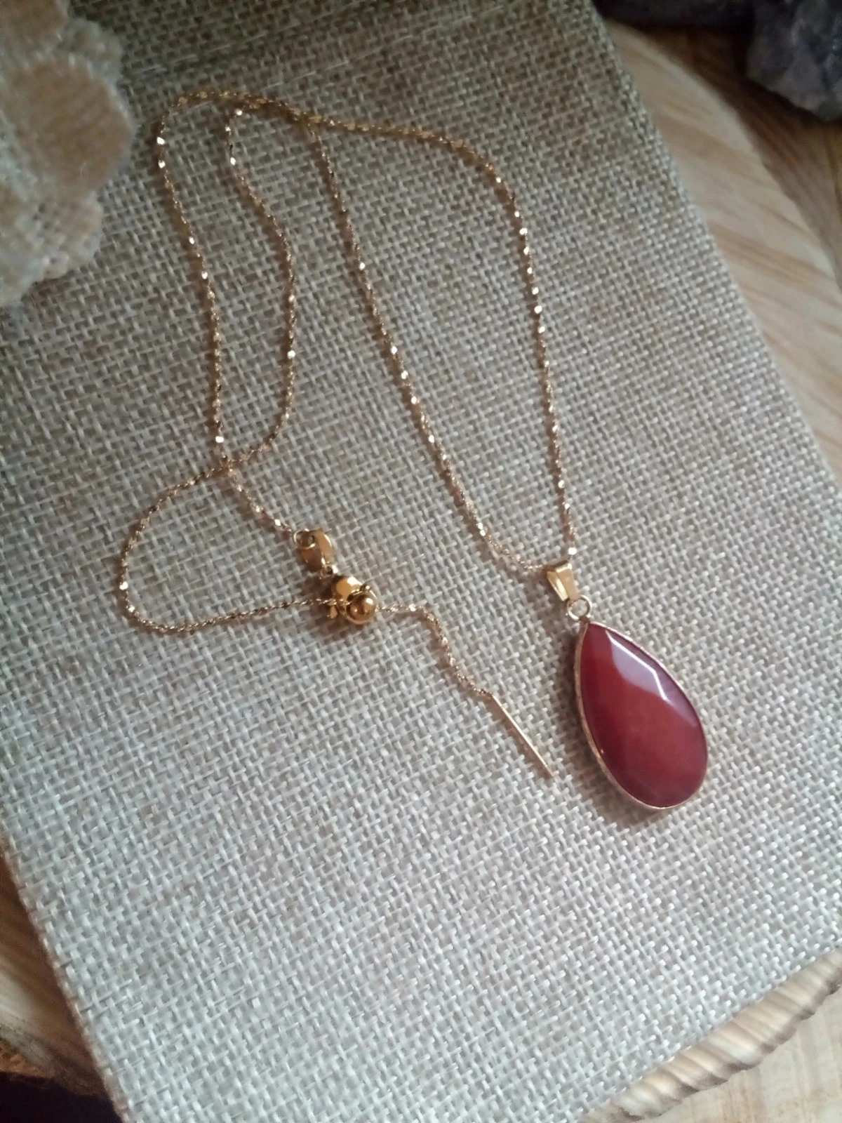 Collar de piedra de ágata roja – photo 3